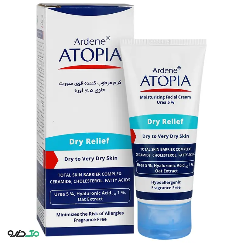 کرم مرطوب کننده قوی صورت 5 درصد اوره درای ریلیف آردن